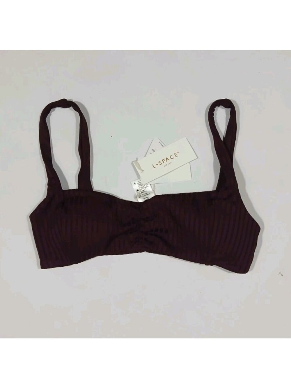 New L*Space Effie Ribbed Bikini Top